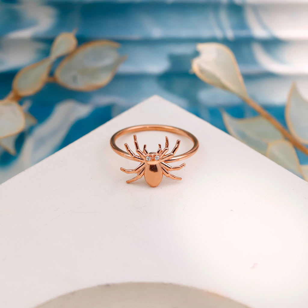 Mystic Aura Spider Ring in 925 Sterling Silver