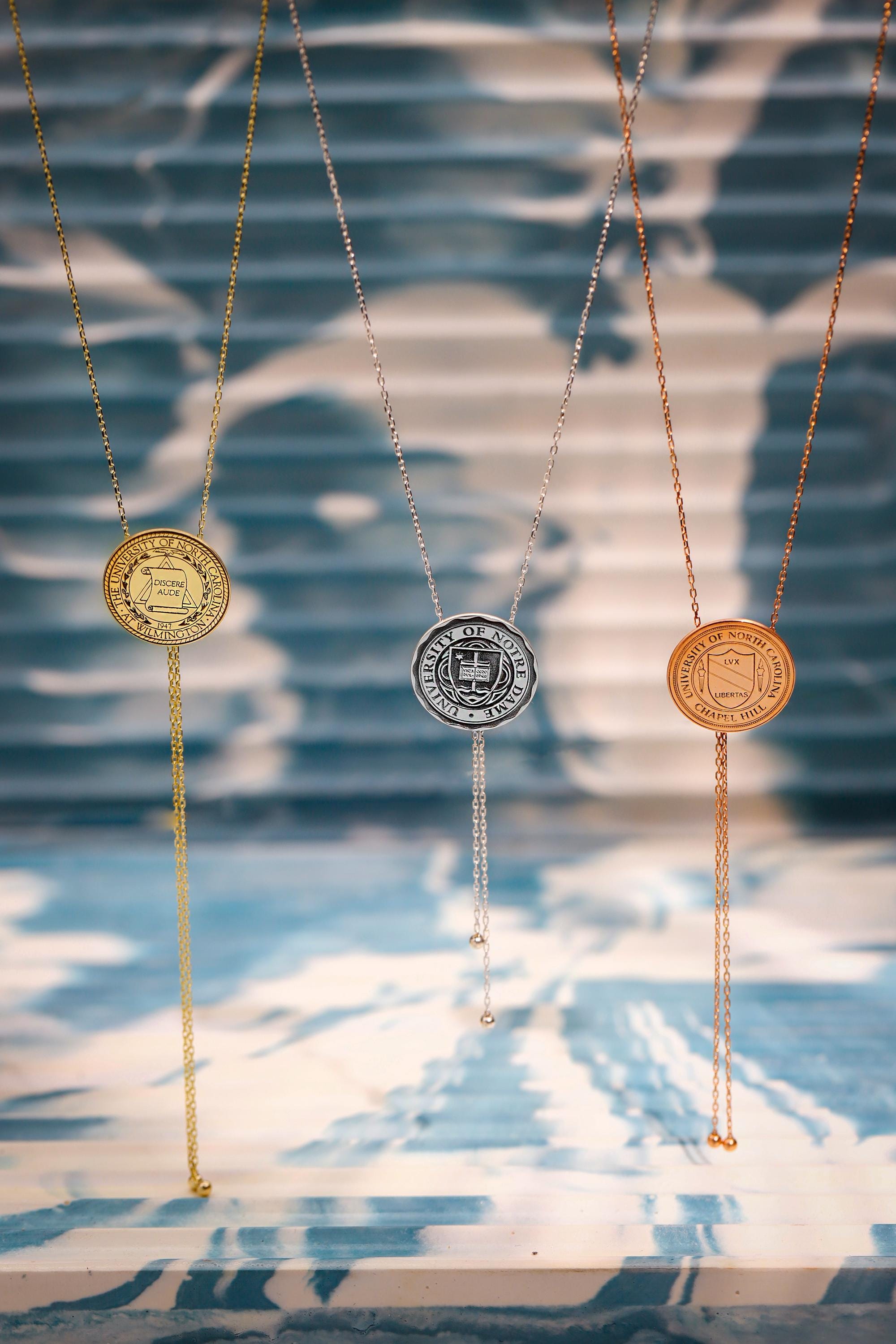 University Logo Necklace | Customizable Graduation Gift | Adjustable Jewelry for Any University