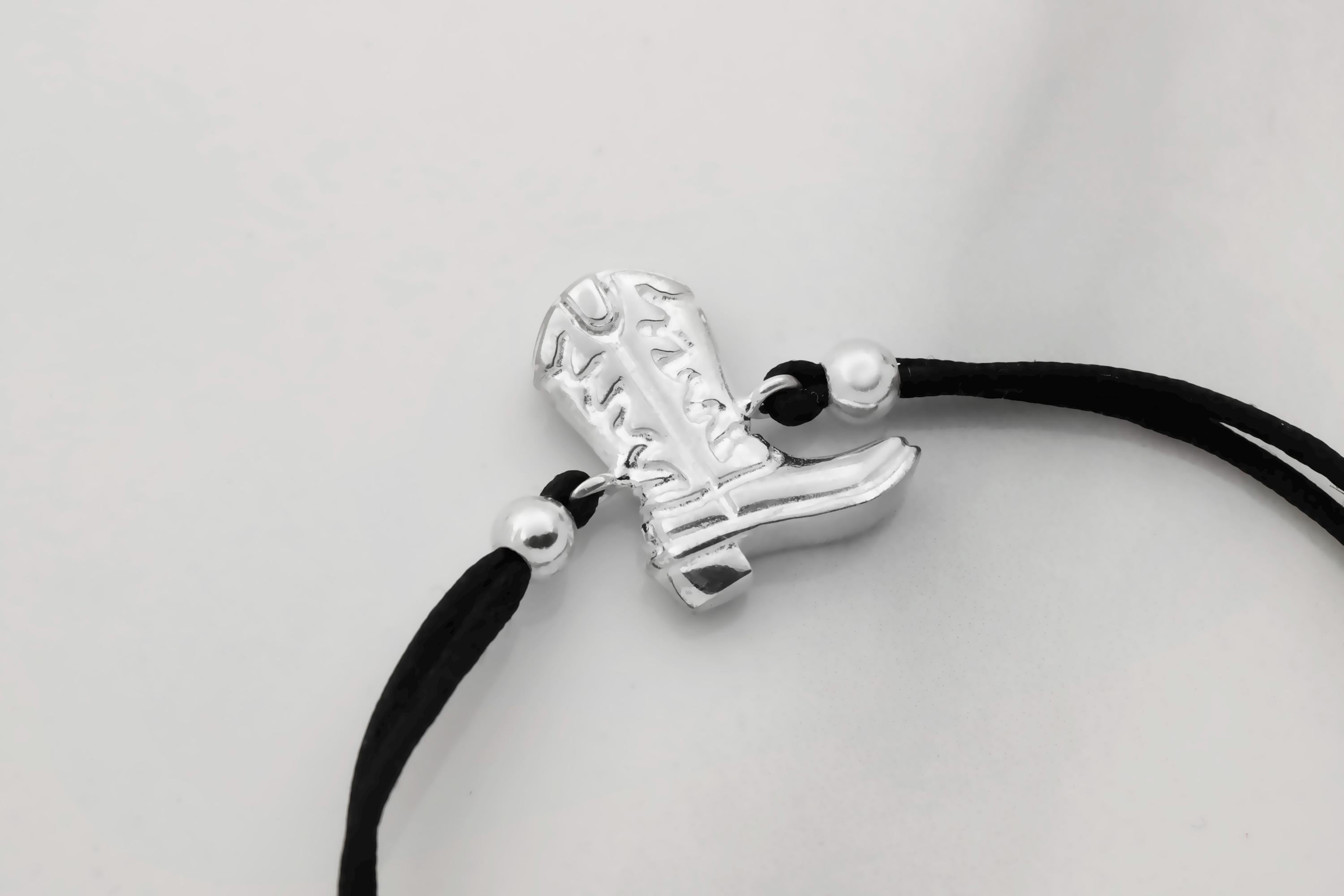 Cowboy Spirit Bracelets: 925 Sterling Silver Hat and Boots Jewelry
