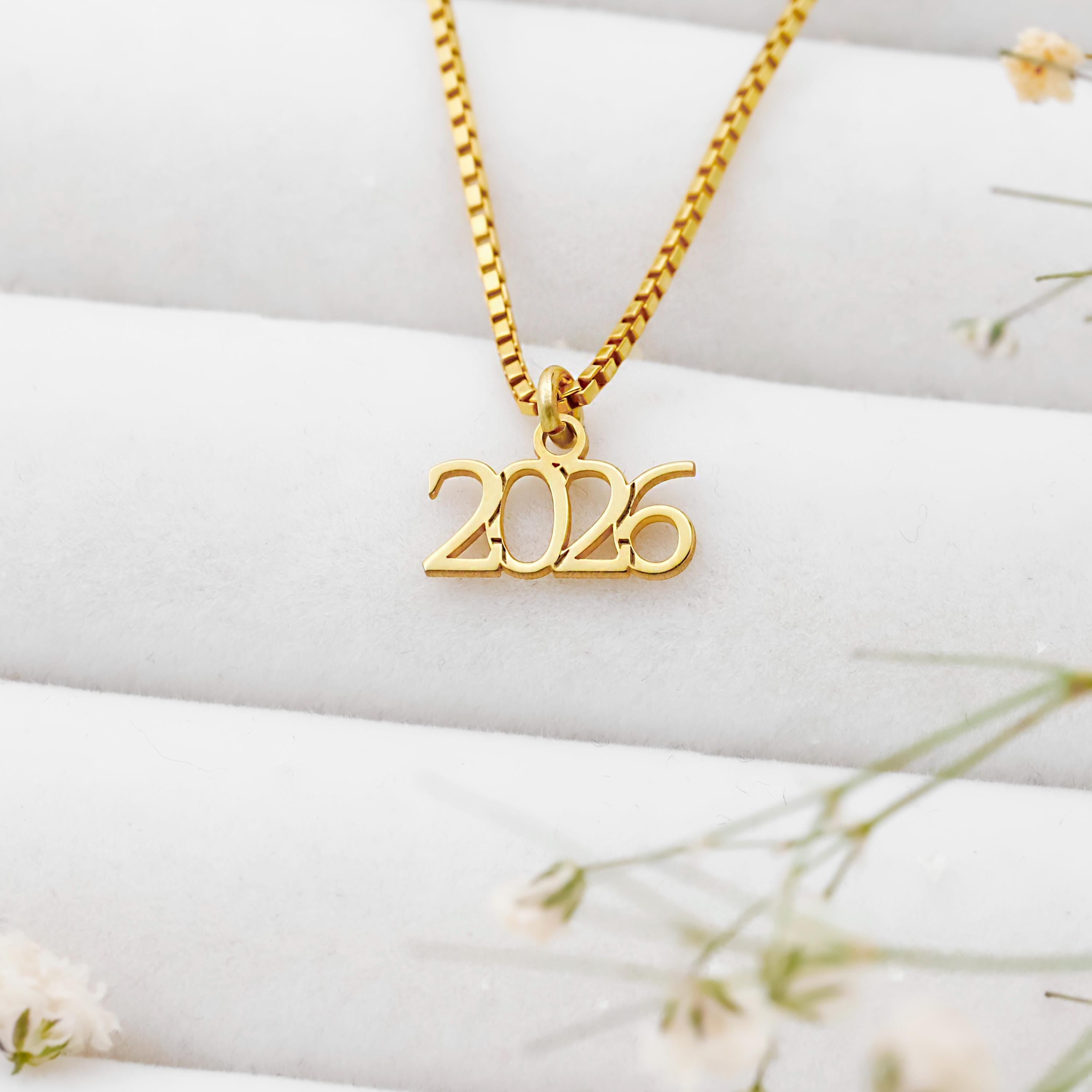 Personalized Sterling Silver Angel Number Necklace in Box Chain