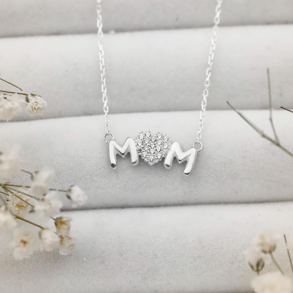 Mama Silver Pendant Necklace | 925 Sterling Silver | Heartfelt Gift for Moms