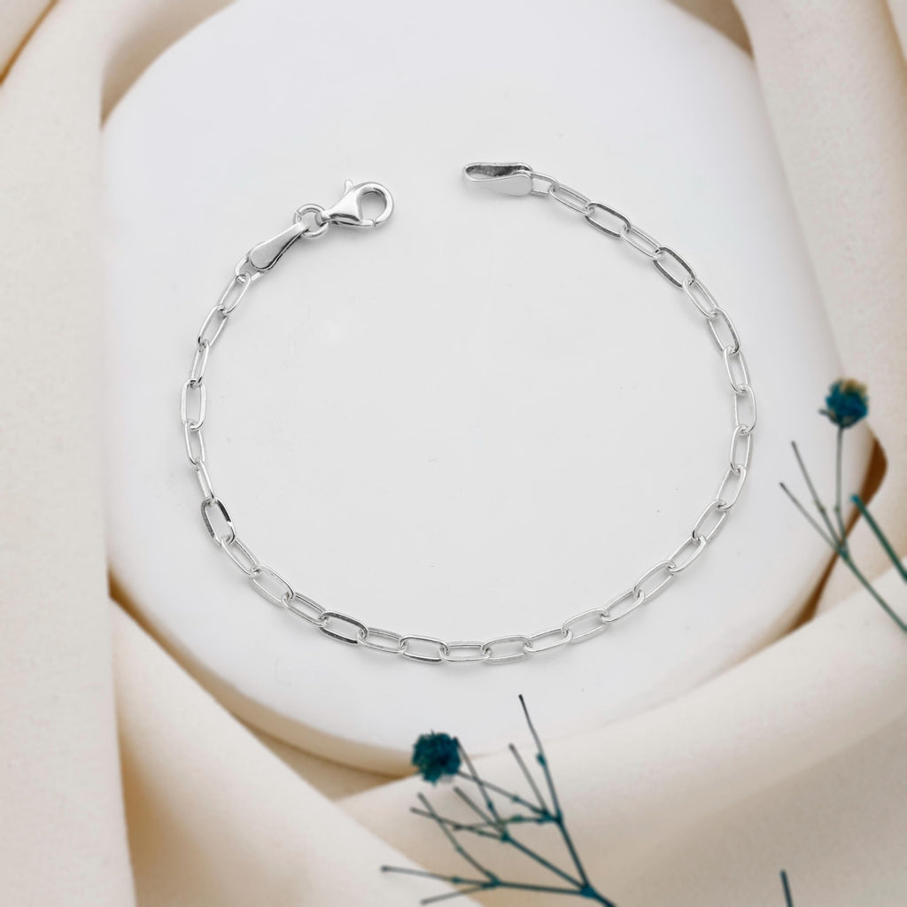 925 Sterling Silver Link Chain Bracelet