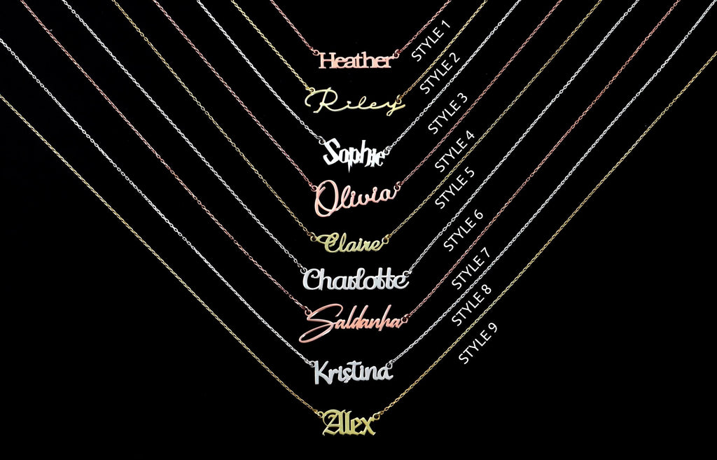 Personalized Sterling Silver Name Necklace | Signature Font Elegance
