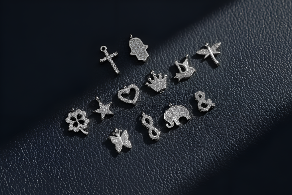 Dainty Initial Pave Necklace with Diamond Heart